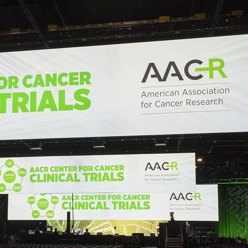 2024–2025 AACR President Patricia M. LoRusso announces the AACR Center for Cancer Clinical Trials during the Opening Ceremony of the AACR Annual Meeting 2025